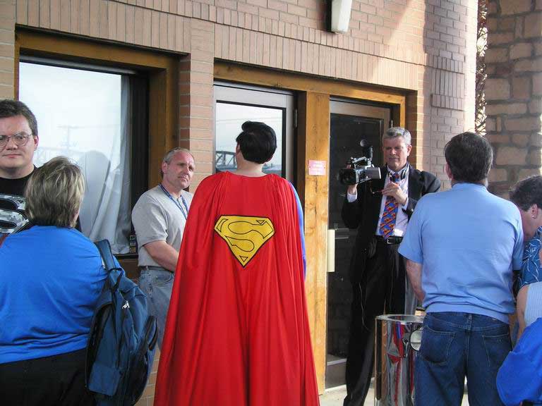 On Stage at the 2003 Superman Celebration