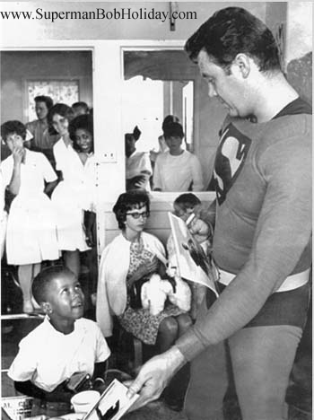Superman Bob Holiday visits Cardinal Glennon Memorial Hospital for Children