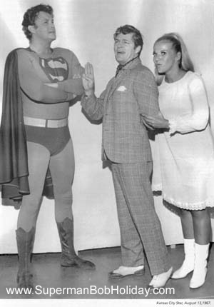 Bob Holiday as Superman, Bill Hayes as Max Mencken, and Karen Morrow as Sydney
