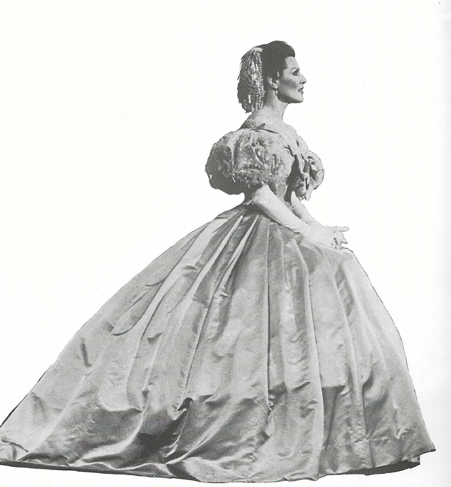 Patricia Marand in costume as Anna Leonowens
